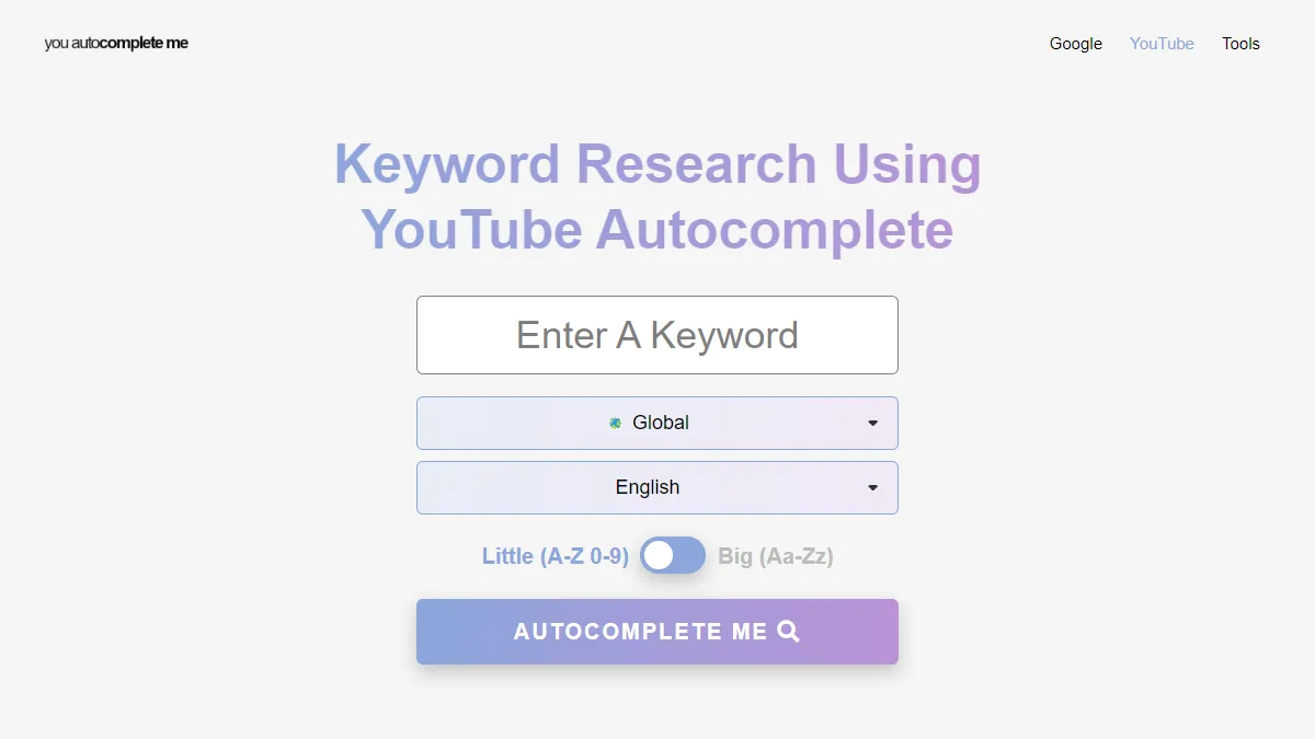 YouAutoCompleteMe YouTube autocomplete suggestions