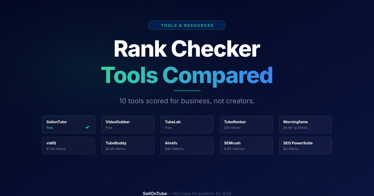 10 Best YouTube Rank Checker Tools for Business Channels (2026)