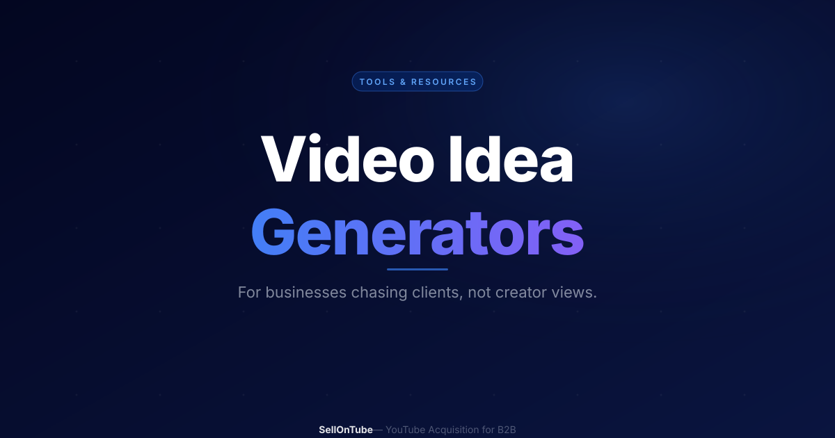 14 Best YouTube Video Ideas Generators (2026)