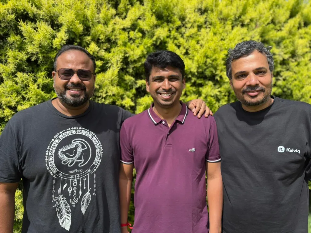 SellOnTube founders Gautham, Sathyanand, and Pradeep Pandey standing together outdoors