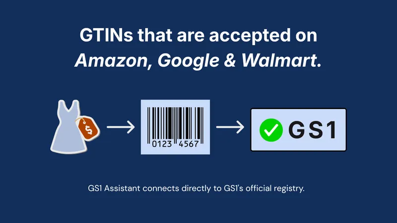 GS1 Assistant listing - GTINs accepted on Amazon, Google and Walmart