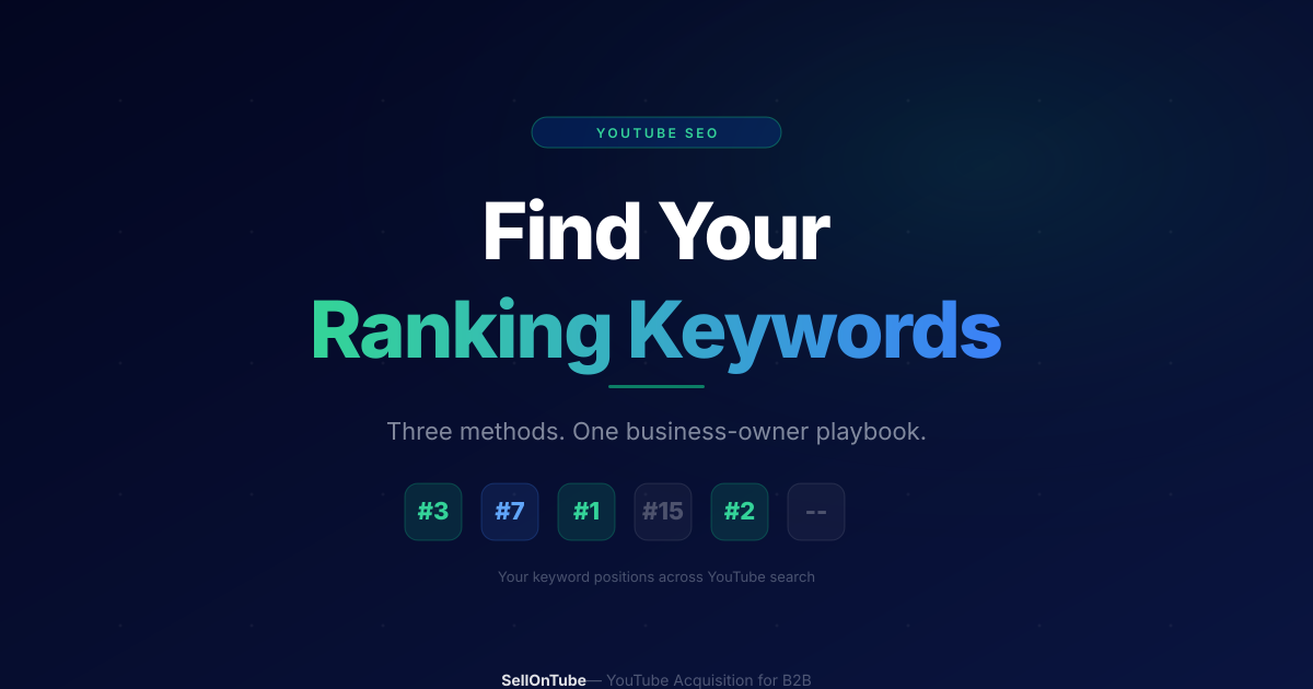 How to Find What Keywords Your YouTube Videos Rank For