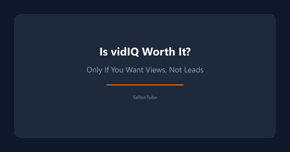 Is vidIQ Worth It? Only If You Want Views, Not Leads